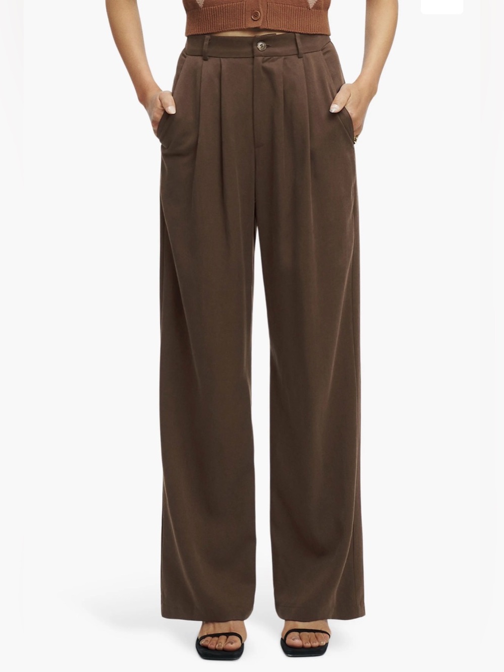 🤎 Reformation Mason High Waist Wide Leg Pants — Café Size 2